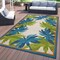 World Rug Gallery Tropical Floral Border Flatweave Indoor/Outdoor Area Rug 5' X 7' Green 9012GREEN5X7 - alternate 1